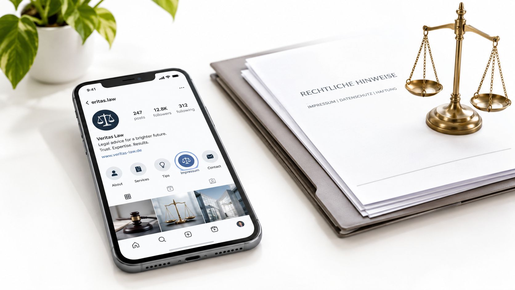 Impressum für Instagram rechtssicher einrichten
