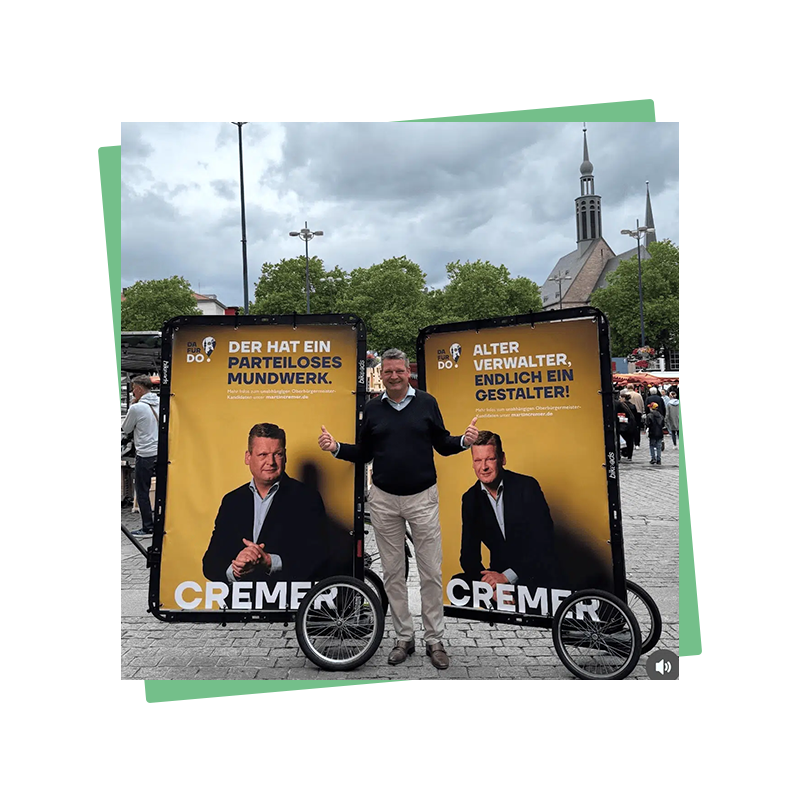 Martin Cremer im Wahlkampf, Sommer 2025.