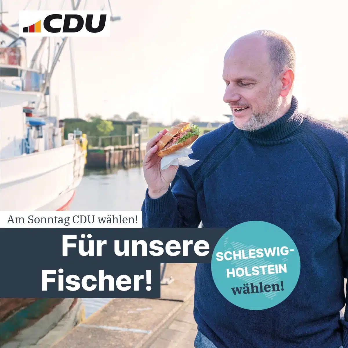 Regionalisierte Kampagnenbotschaften, teilweise auf Plattdeutsch.