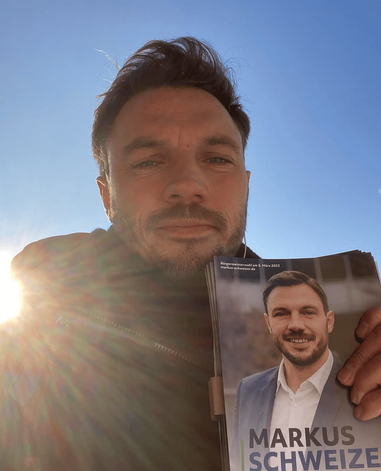Kampagnendesign für die Bürgermeisterwahl in Deggingen.