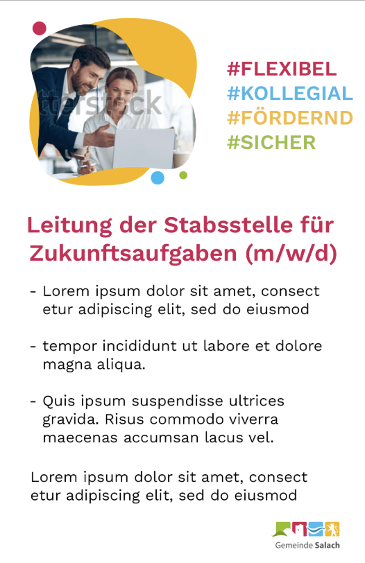 Musteranzeige im Layout