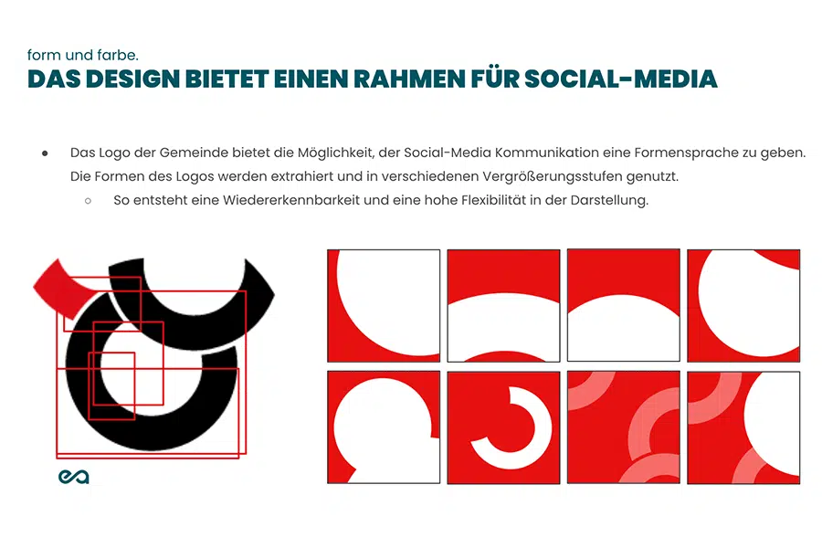 Weiterentwicklung des bestehenden Corporate Designs für den digitalen Raum.