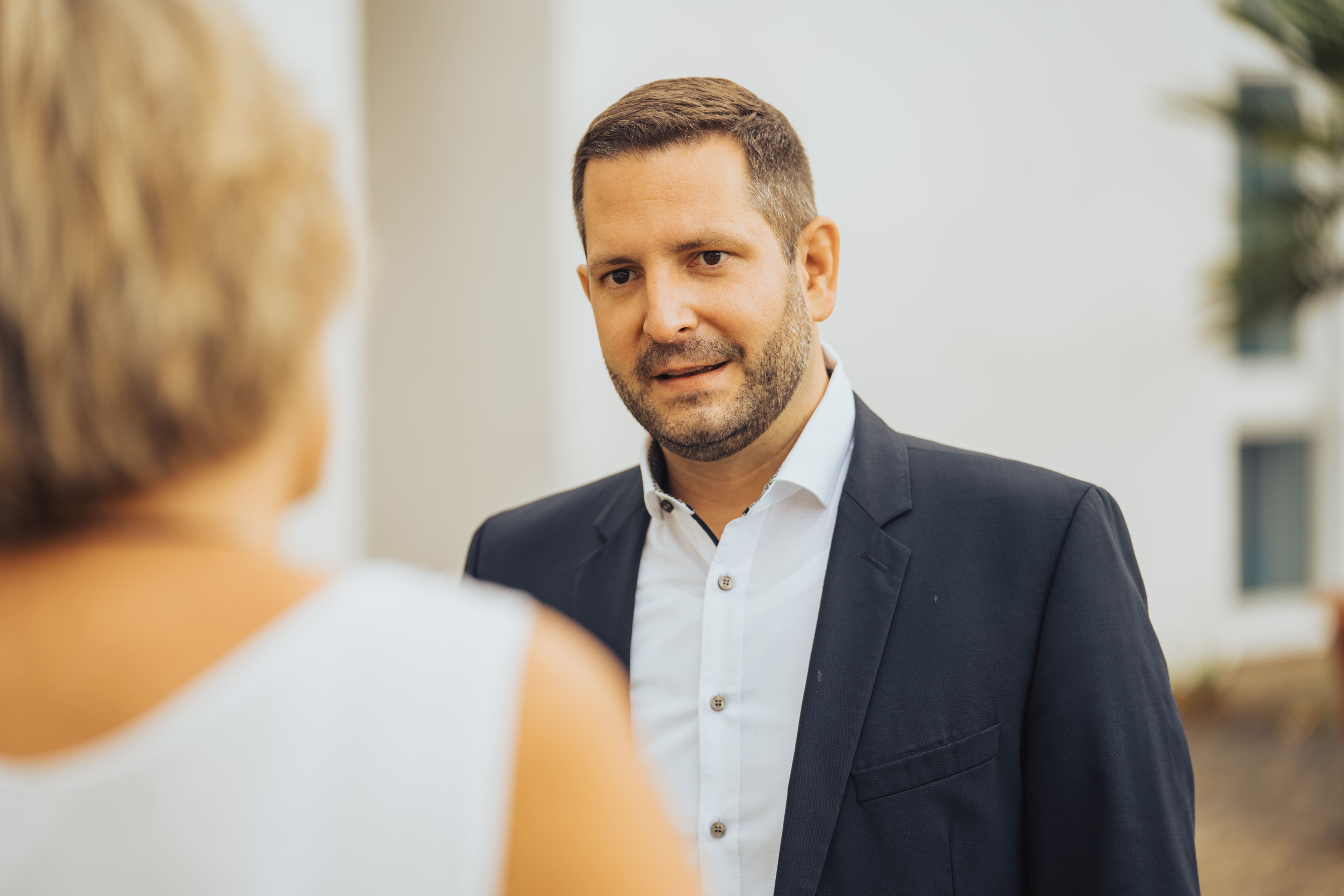 Der Kandidat im Gespräch